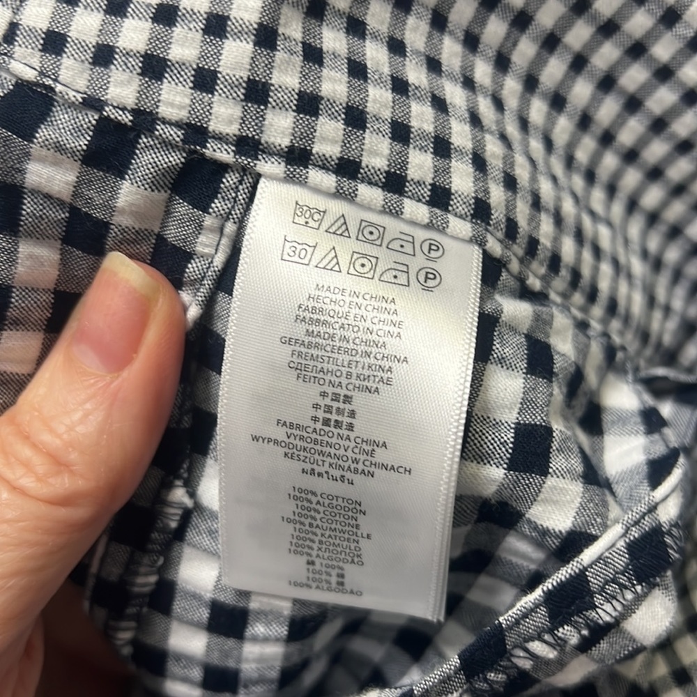 Michael Kors Gingham Skirt Navy White - Picture 6 of 6
